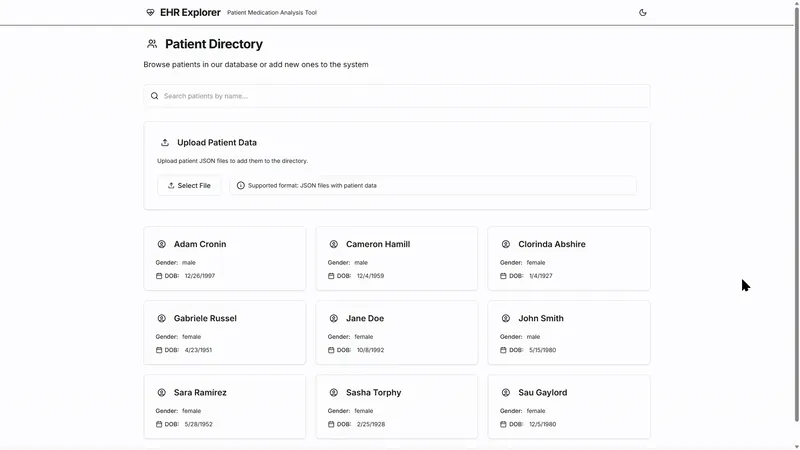 EHR Explorer: Patient Medication Analysis Tool